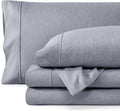 Bare Home Queen Sheet Set - Luxury 1800 Ultra-Soft Microfiber Queen Bed Sheets - Double Brushed - Deep Pockets - Easy Fit - 4 Piece Set - Bedding Sheets & Pillowcases (Queen, Heathered Blueberry)