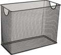 U Brands Desktop Hanging File Organizer, Black Mesh Metal, 5.5" D x 9.53" W x 12.4" H, Letter Size, Steel Wire Document & Folder Organizer for Office Desk, Home, Classroom