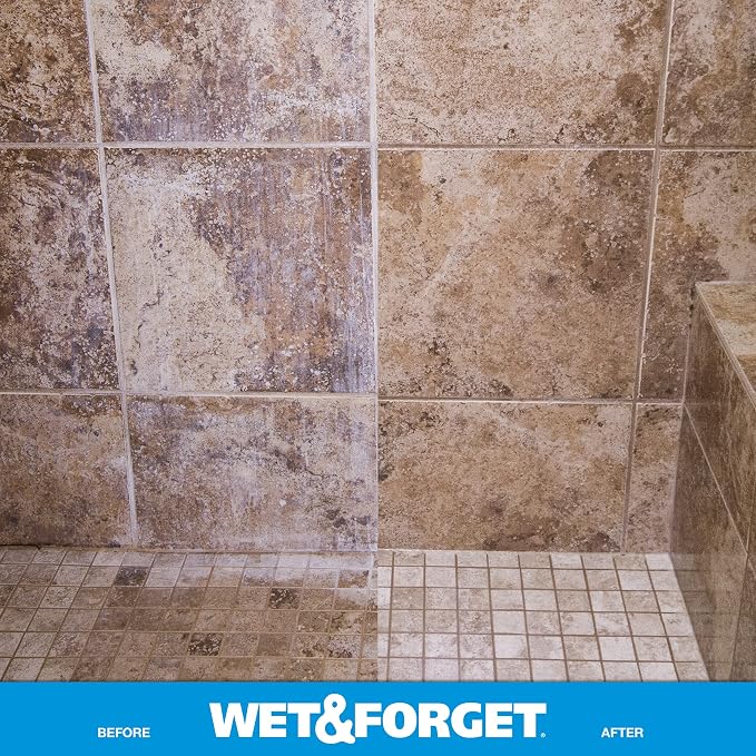 Wet & Forget Shower Cleaner Spray Multi-Surface Weekly Application Requires No Scrubbing, Bleach-Free Formula, Ready to Use, Fresh Scent, 3 Months of Cleaning, 64 Fluid Ounces, 1 Pack