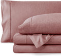 Bare Home King Sheet Set - Luxury 1800 Ultra-Soft Microfiber Double Brushed - Deep Pockets - Easy Fit - 4 Piece Set - Bedding Sheets & Pillowcases (King, Heathered Rosewood)